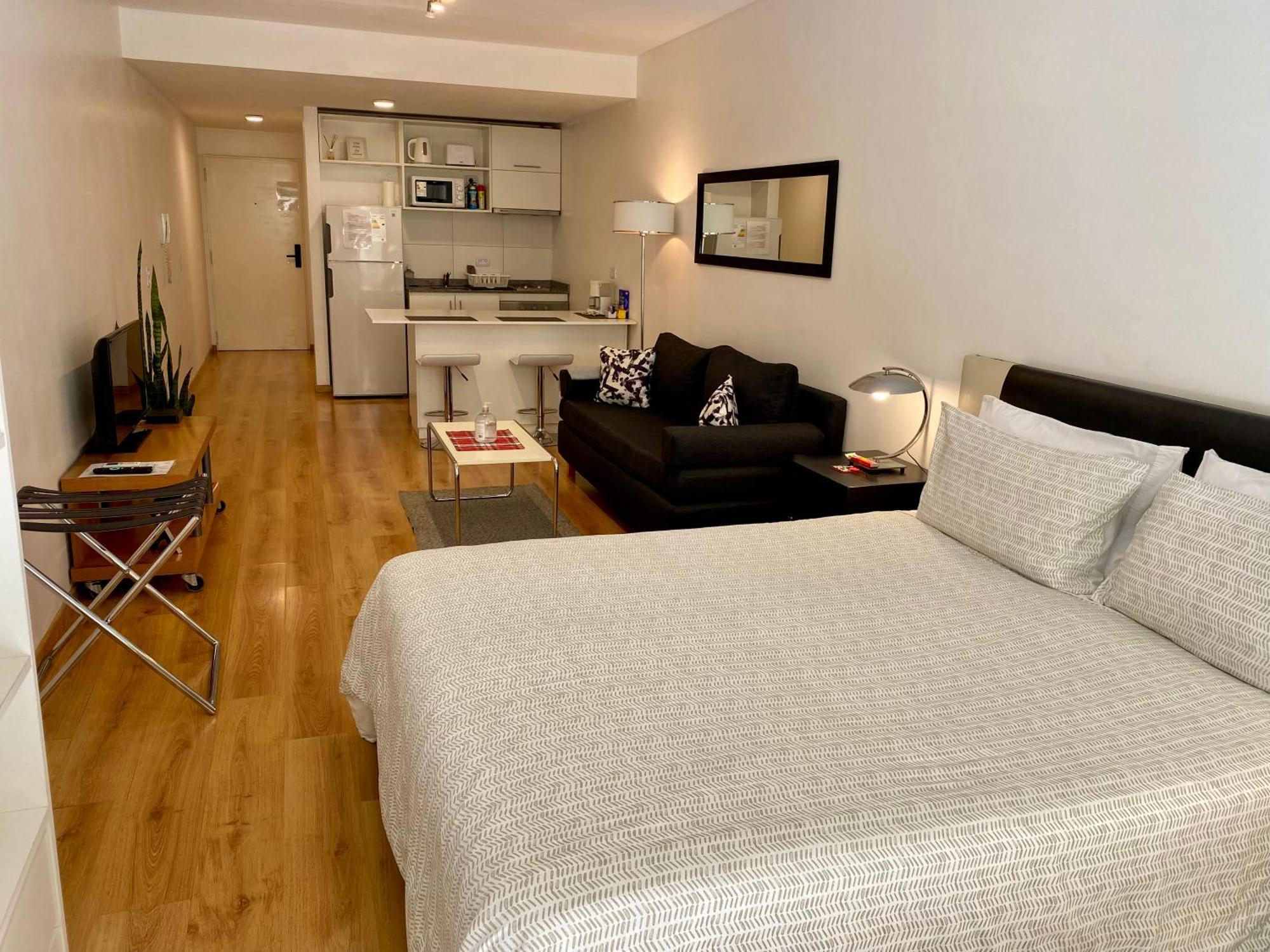 Apartamento Centrico Y Moderno Con Balcon, Piscina, Gimnasio Y Laundry 布宜诺斯艾利斯 外观 照片